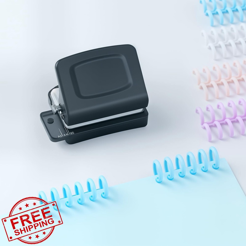 Mini 6 Hole Puncher Black Binder Machine Planner