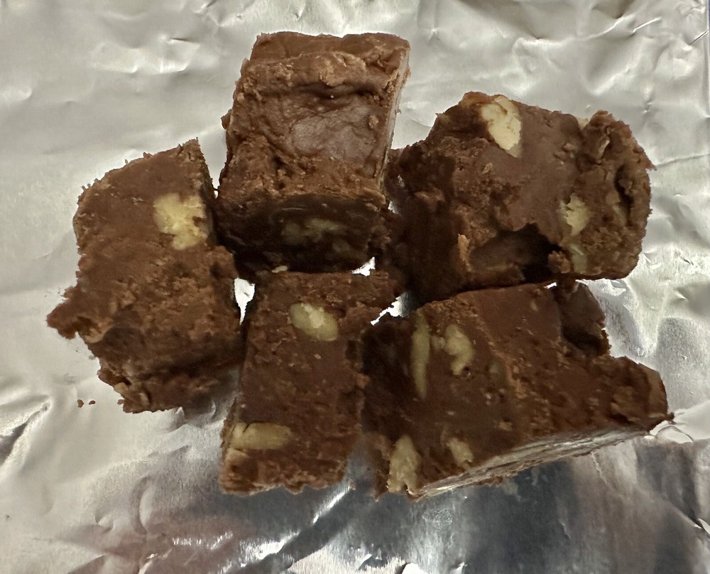 chocolate fudge with nuts—Pecans