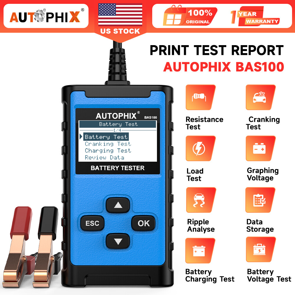 AUTOPHIX BAS100 Battery Charging System Analyzer Auto 24/12V Cranking Tester