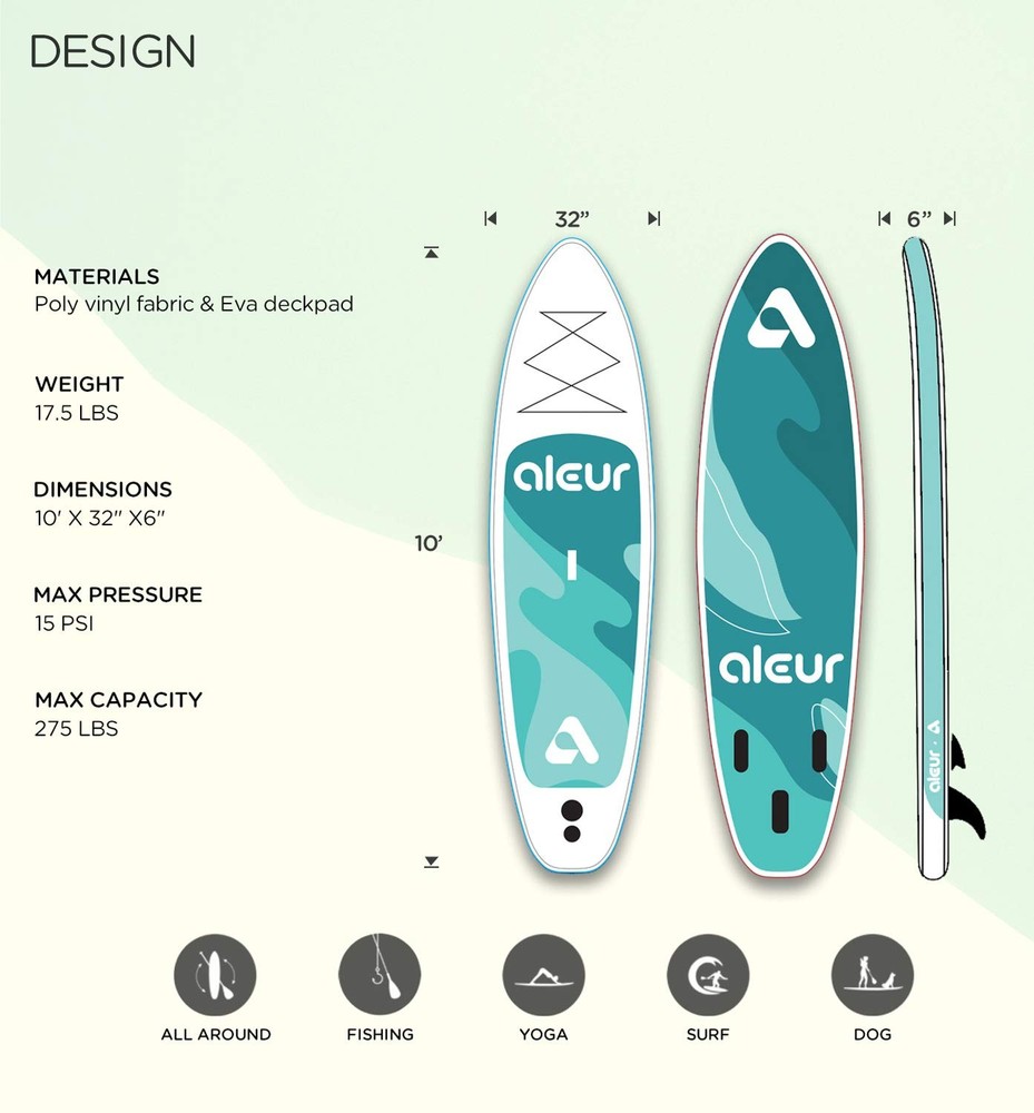 2020 Explorer Inflatable Stand Up Paddle Board Package W Premium SUP Accessor...