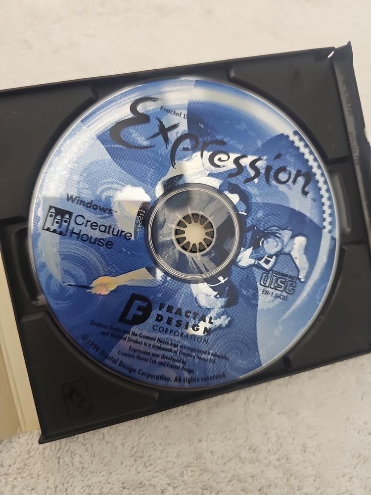 Fractal Design Expression Natural-Media Vector Drawing Tool Macintosh Rare Disc