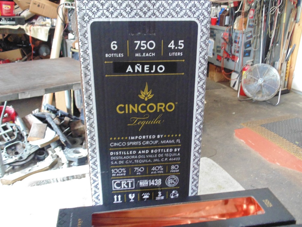 6 EMPTY Cincoro Tequila Bottles WITH THE BOXES CASE Anejo 750ml Michael Jordan