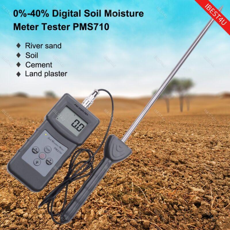 Soil Moisture Meter Analyzer Cement Moisture Testing Gauge 0 to 50% Range