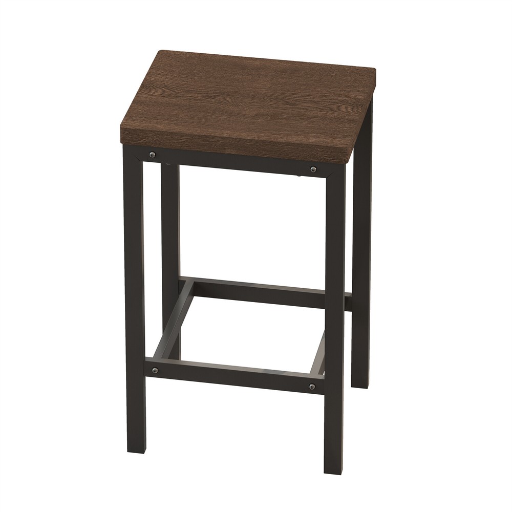 4 Piece Dining Table Set Table w/ 3 Stools Kitchen Breakfast Furniture