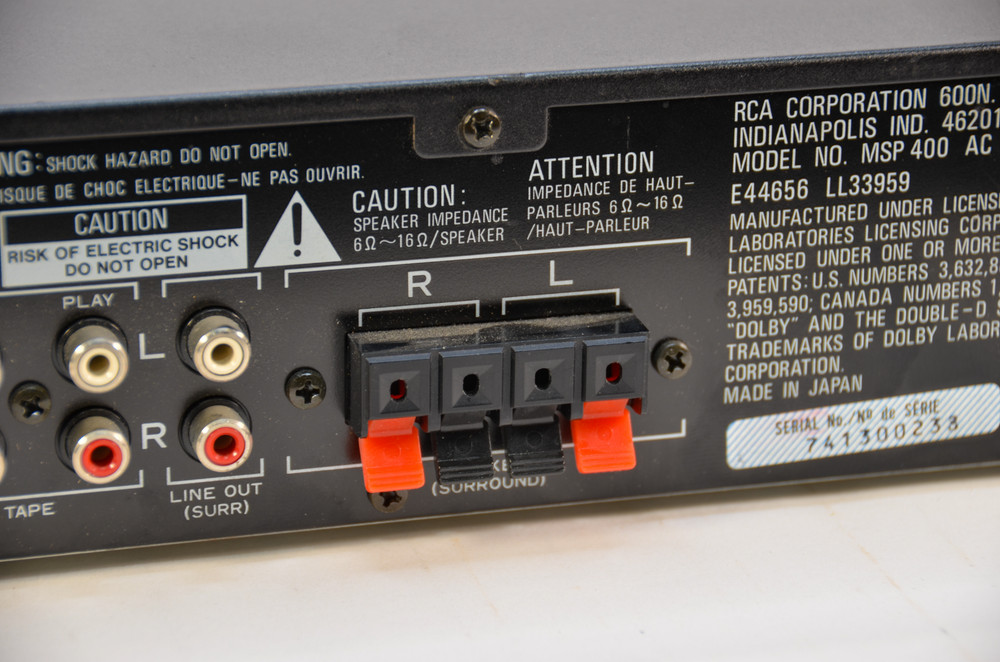 Vintage RCA MSP 400 Surround Processor 160W with Remote - Tested!