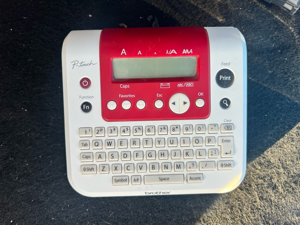 Brother P-touch PT-1280 Electronic Labeling System Label Printer Works/Great Red