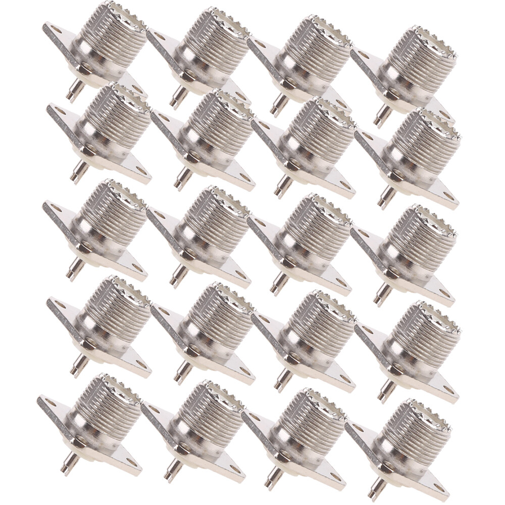 20/40-Pack UHF female jack SO-239 Panel Chassis Mount RF coax Cable Connectors
