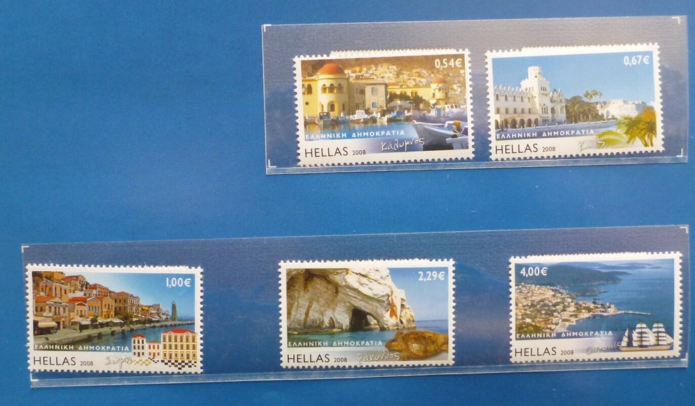 GREECE 2008 GREEK ISLANDS SET 10 MINT STAMPS