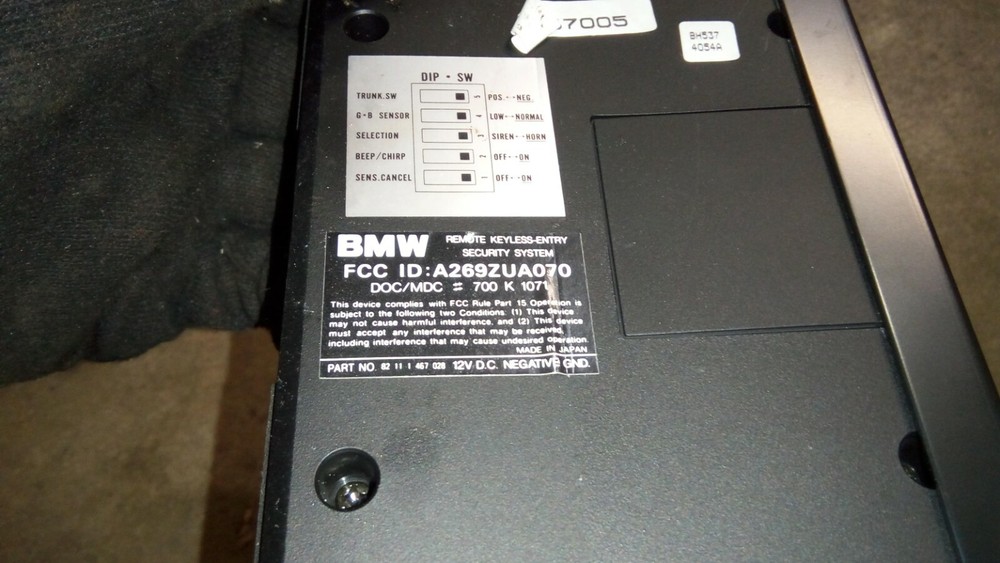 1992 BMW 525i (E34) anti-theft controller & parts