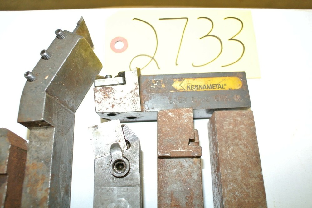 7 pcs 1" Square Carbide Inserted 2) Kennametal Toolholders Machine Shop Tools