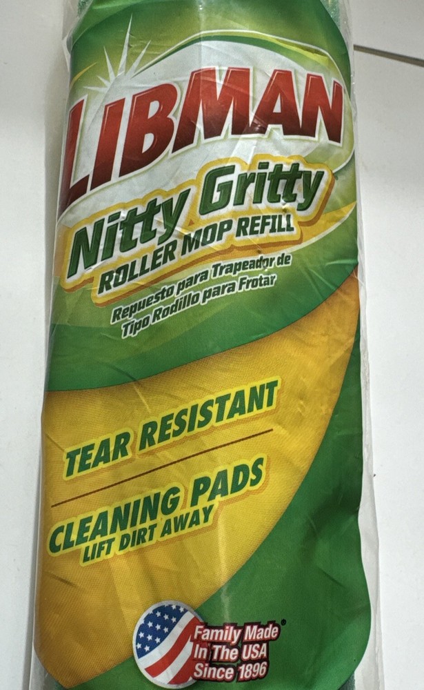 New Sealed LIBMAN Nitty Gritty Roller Mop Refill Tear Resistant