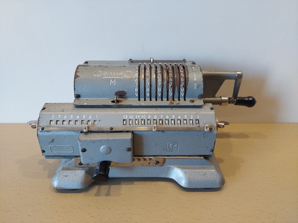 USSR Arithmometer Mechanical Calculator Felix. Soviet Original Adding Machine.