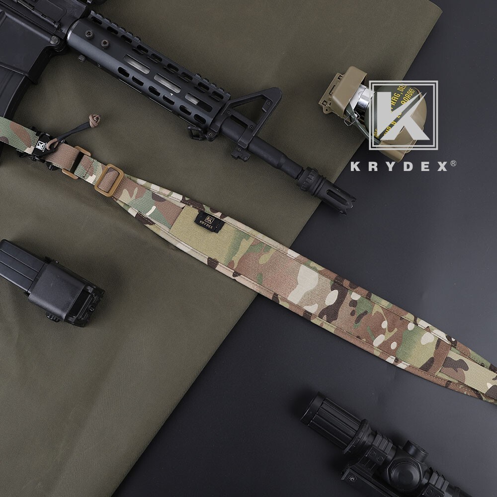 KRYDEX Tactical Sling Strap Slingster Pull Tab 2-Point Quick Adjust Ranger Green