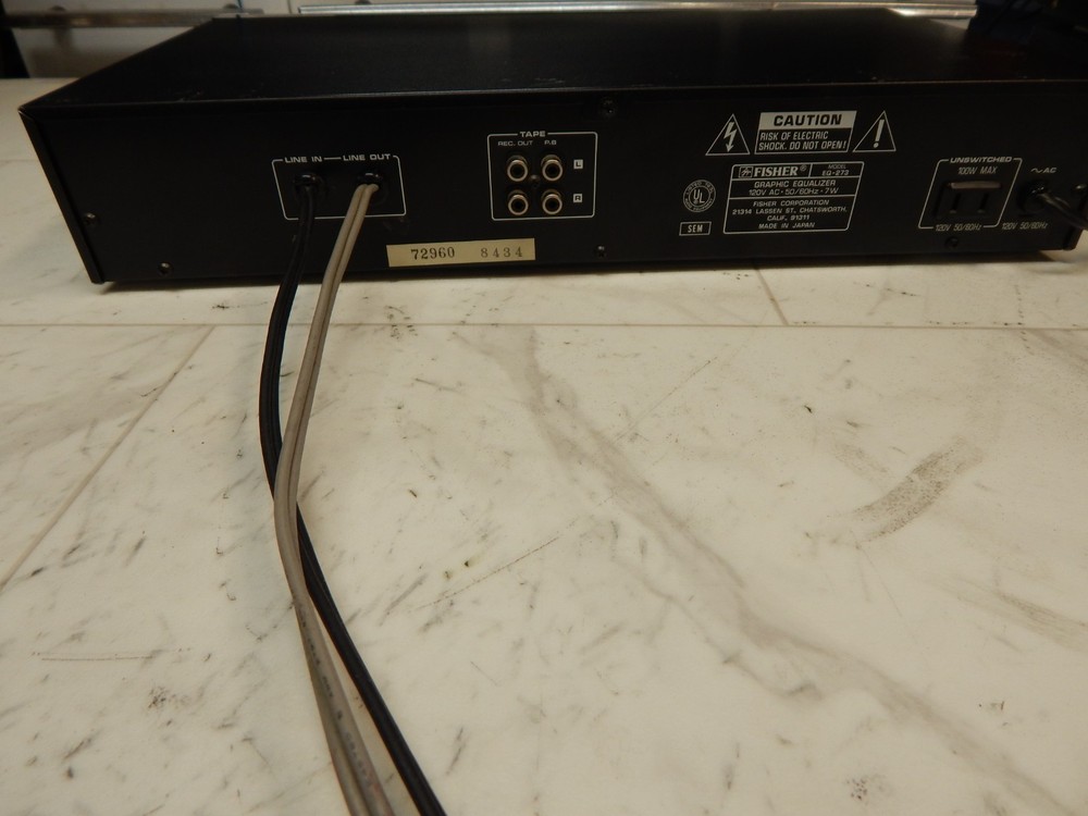 Fisher Studio EQ-273 Standard 9-Band Stereo Graphic Equalizer Working-**Read**