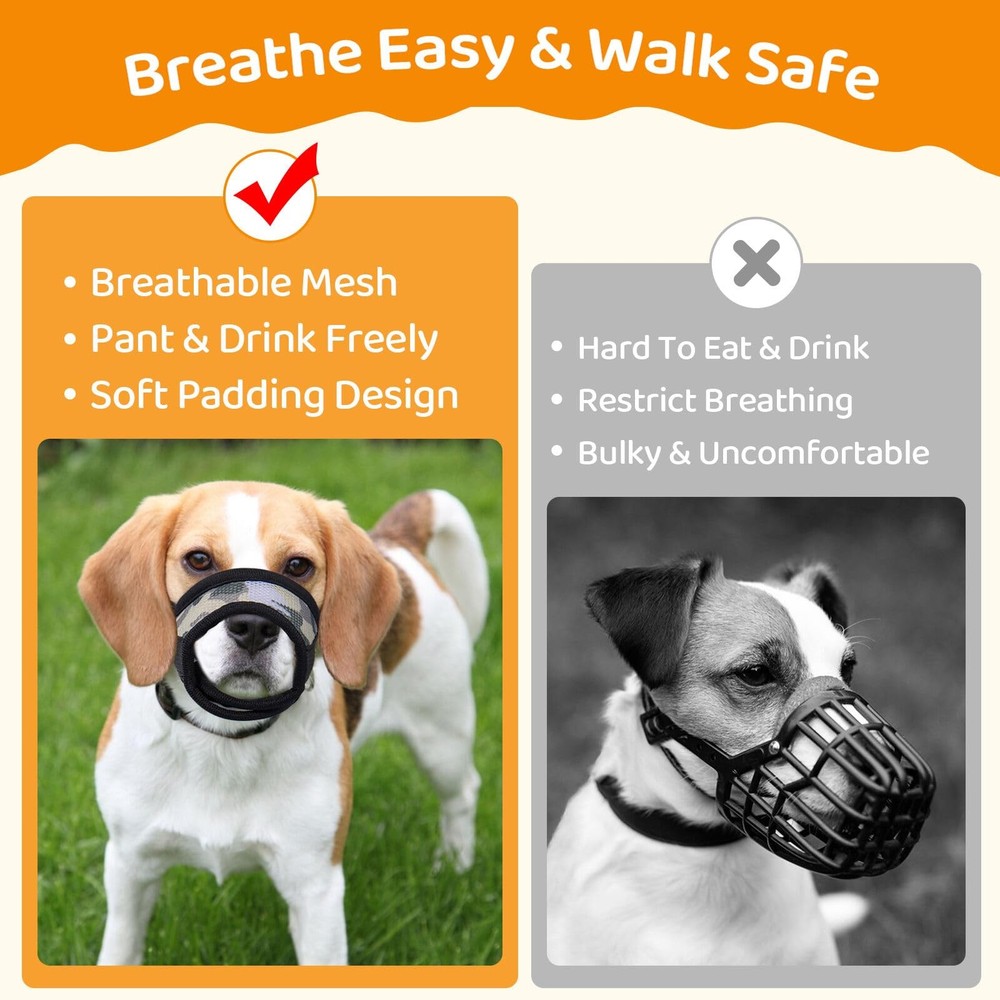 Coppthinktu Dog Muzzle with Escape-Proof Elastic Neck X-Large, Mint-Green