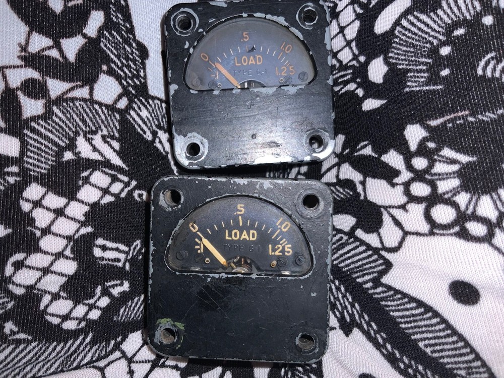 Vintage Bulova Aircraft DC Loadmeter Indicator