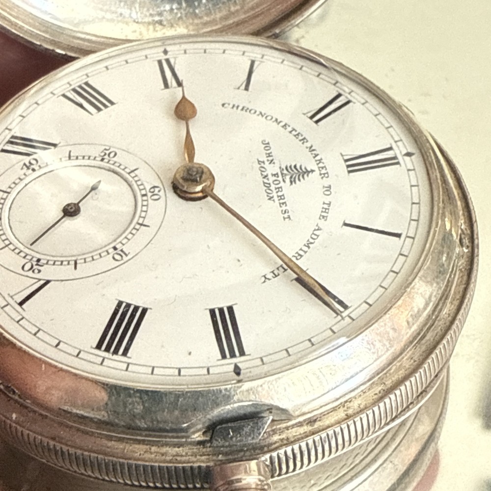 Solid Silver John Forrest 144gram 53mm Balance Is Good Overwind For Service