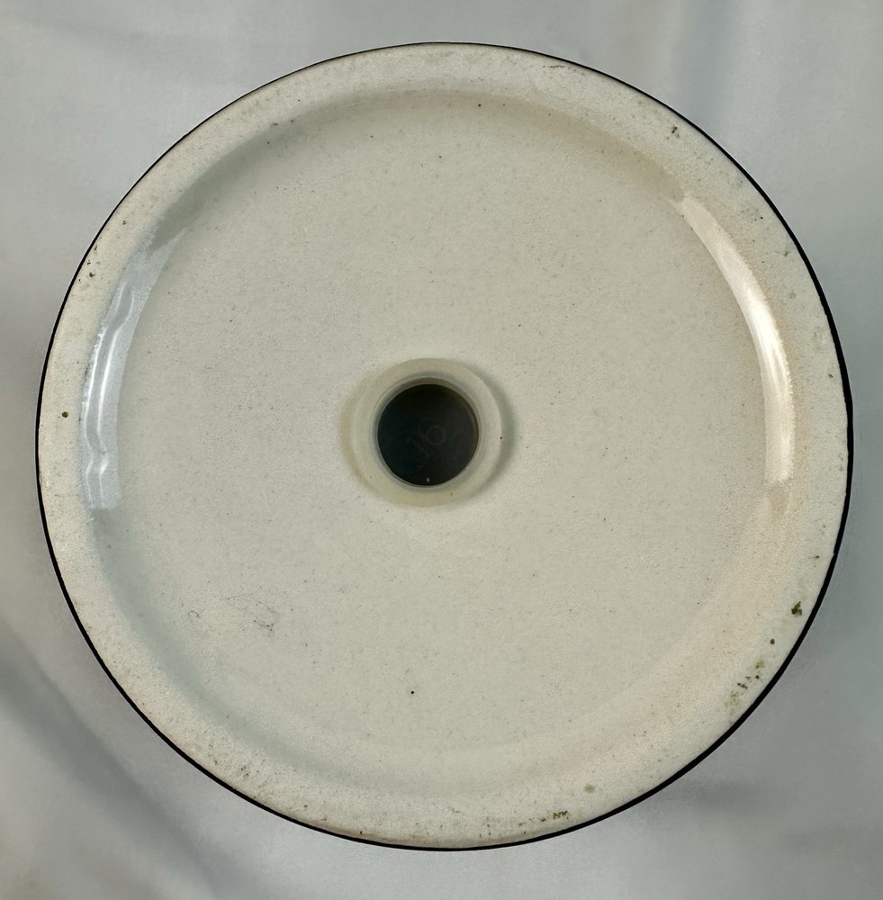 Unique Ceramic Face Planter Modern Abstract Art Brown Striped Pot