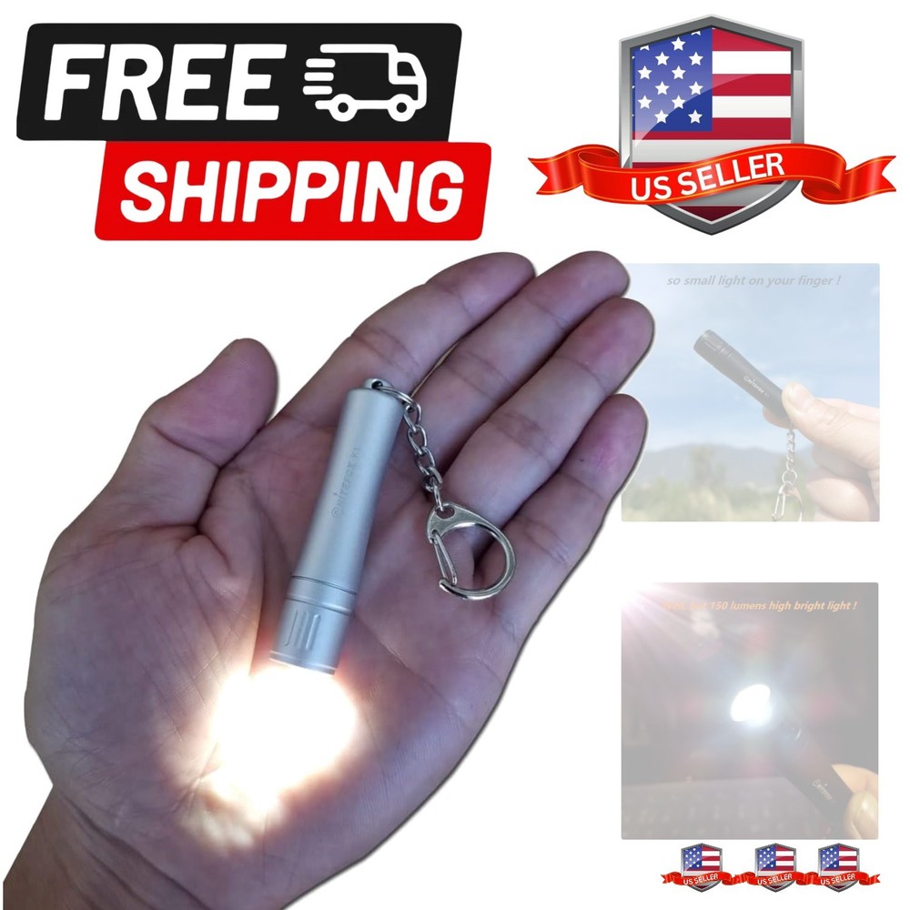 Mini AAA Keychain Flashlight High Bright 150 Lumens Small Pocket Flashlight P...