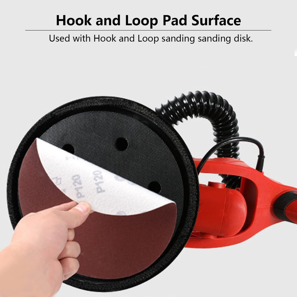 2 Pack 9 inch 6 Hole Hook and Loop Replacement Backing Pad for Orbital Sander Dr