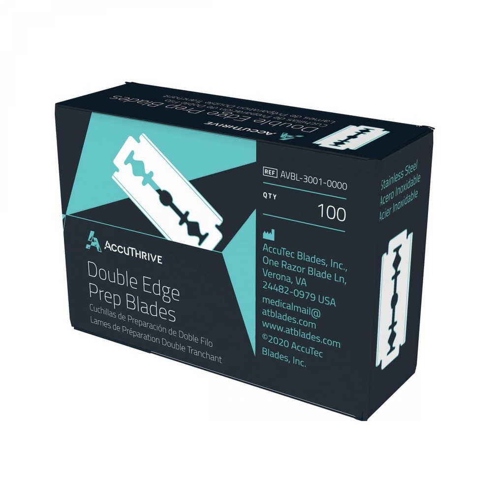 Accuthrive "Medical Prep" Double Edge Blades 100ct Box