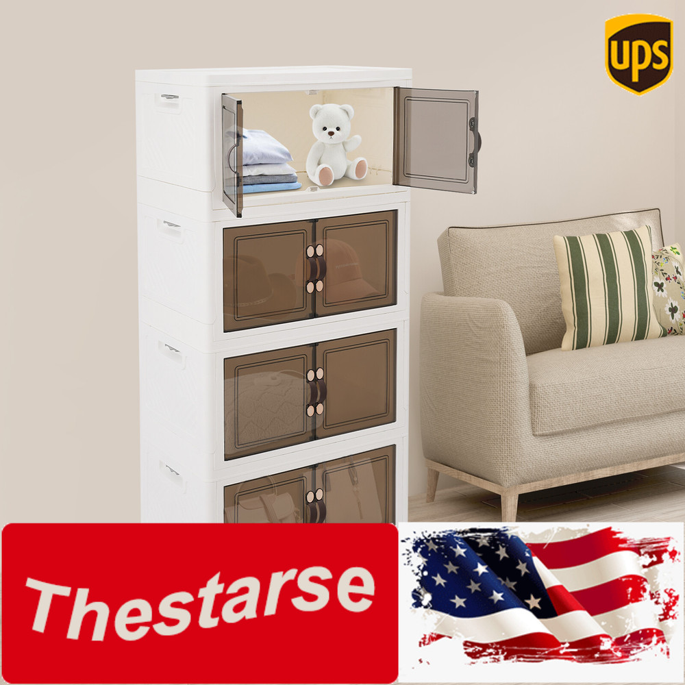 Large Collapsible Storage Bins Bedroom Folding Storage Box Stackable Storage Box