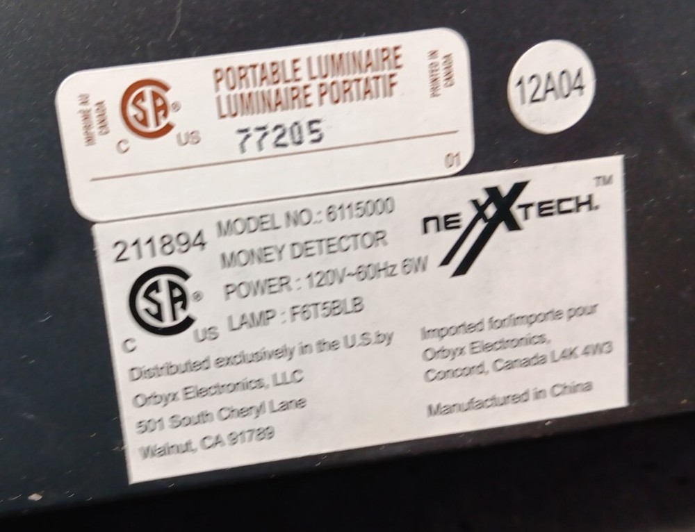 Nexxtech Counterfeit Money Detector