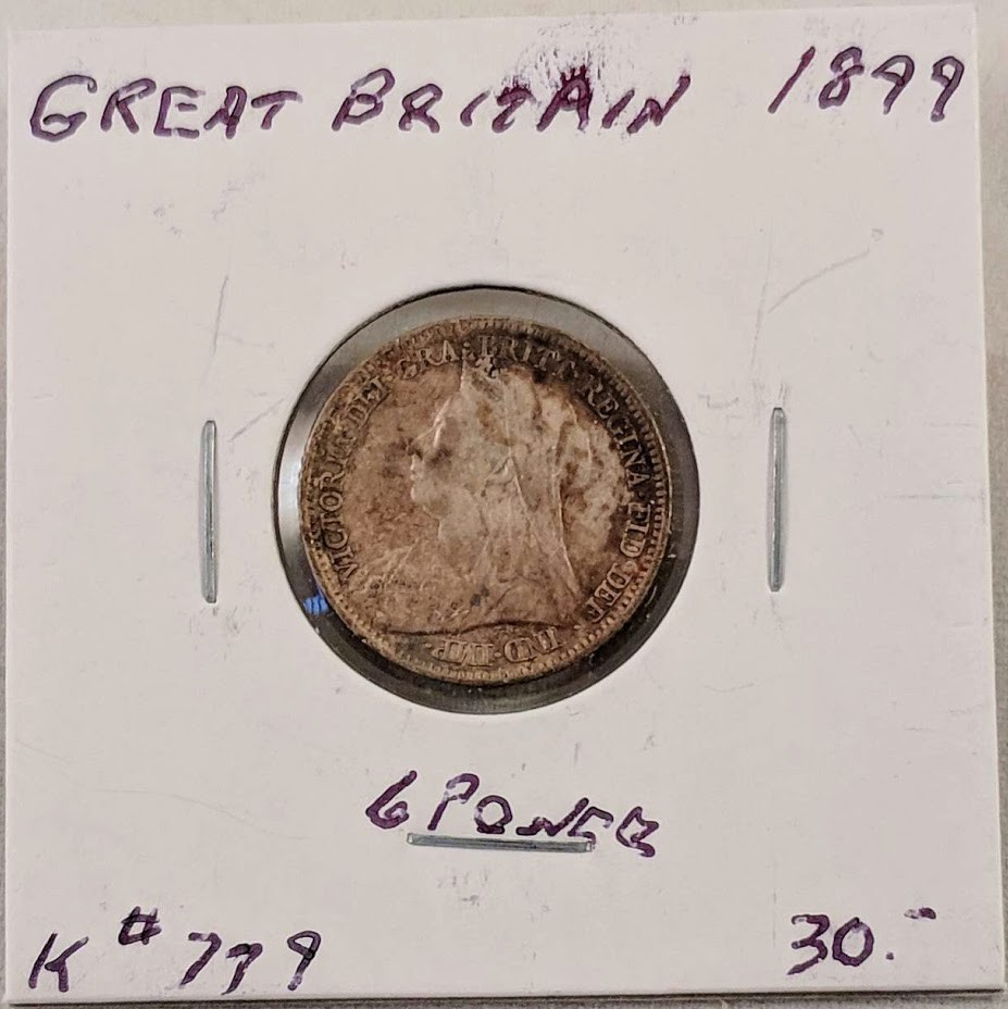 1899 Great Britain Six Pence