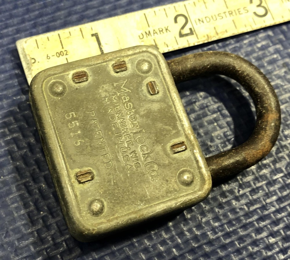 Master Lock 77 Padlock pad lock vintage masterlock lion tiger head