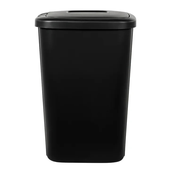 Hefty Kitchen Trash Can, 13.3 Gallon Plastic Touch Top Garbage Bin with Push But