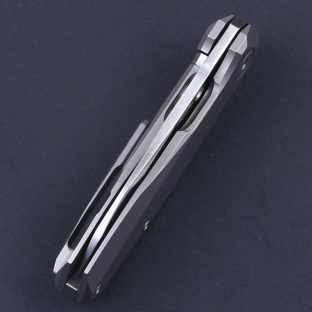 2025 New Mini Small Titanium Handle D2 Blade Flipper Bearing Fast Open Knife