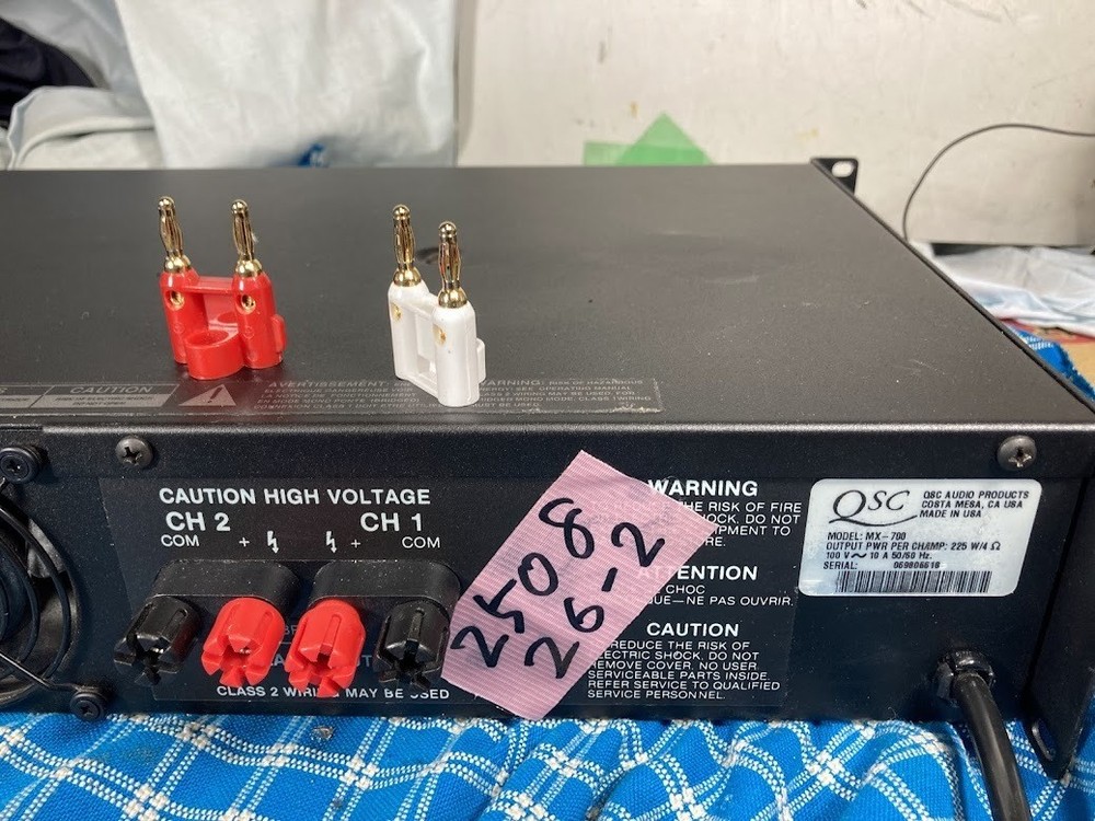 Qsc Mx-700 Power Amplifier Home Use Tested