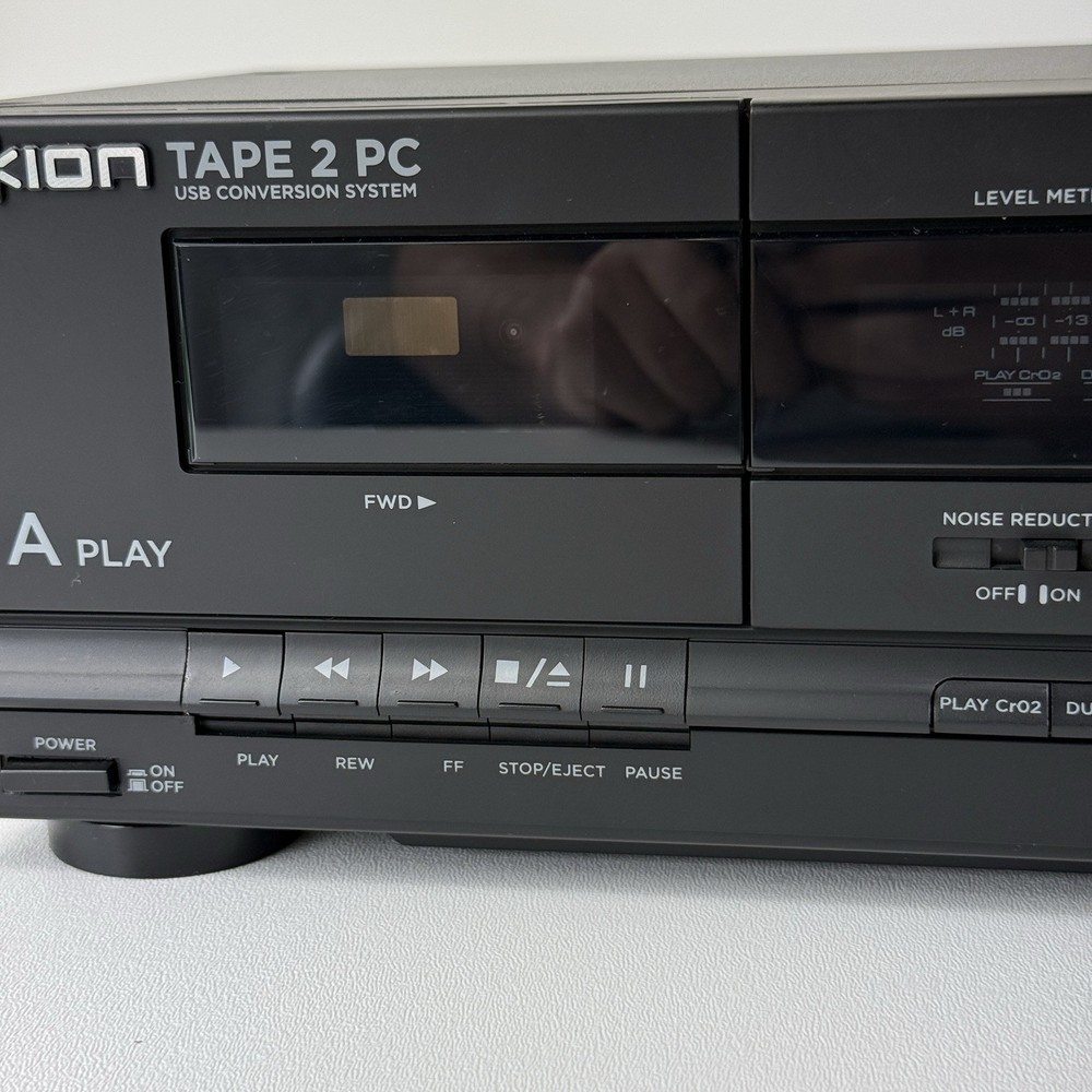 ION Tape 2 PC USB Cassette Deck Dual Player Converter Tested Working