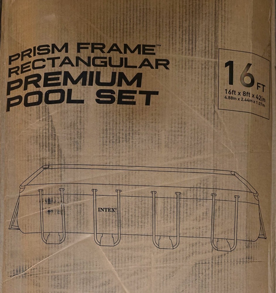 LINER ONLY _ Intex 16' x 8' x 42" Prism Frame Rectangular Pool LINER ONLY