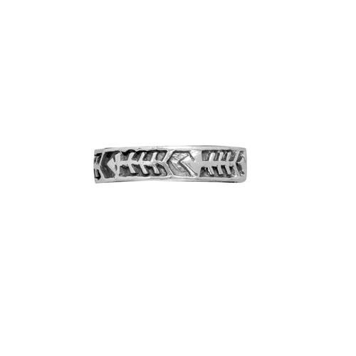 Sterling Silver Fishbone Band Ring New Fish Bone