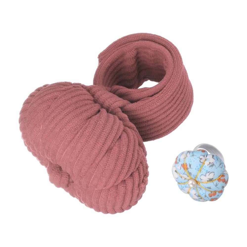 Wrist Pin Cushions Needle Cushion Adjustable Strap with Finger Ring Cameo/Blue