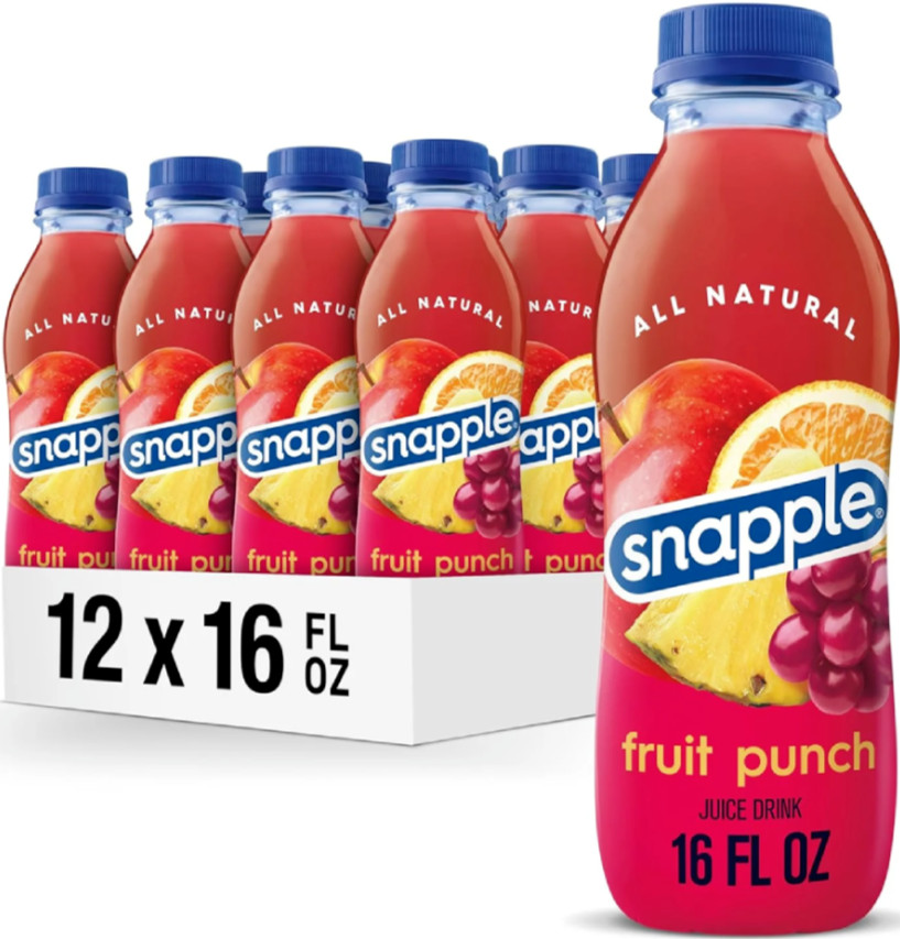 Snapple Fruit Punch, 16 Fl oz (12 Pack plastic bottles)
