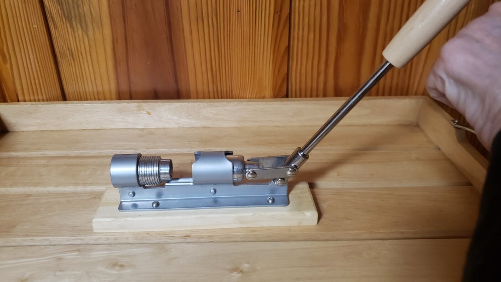 Heavy Duty Pecan and Nut Cracker Tool, Wood Base and Adjustable Handle, Easy Use