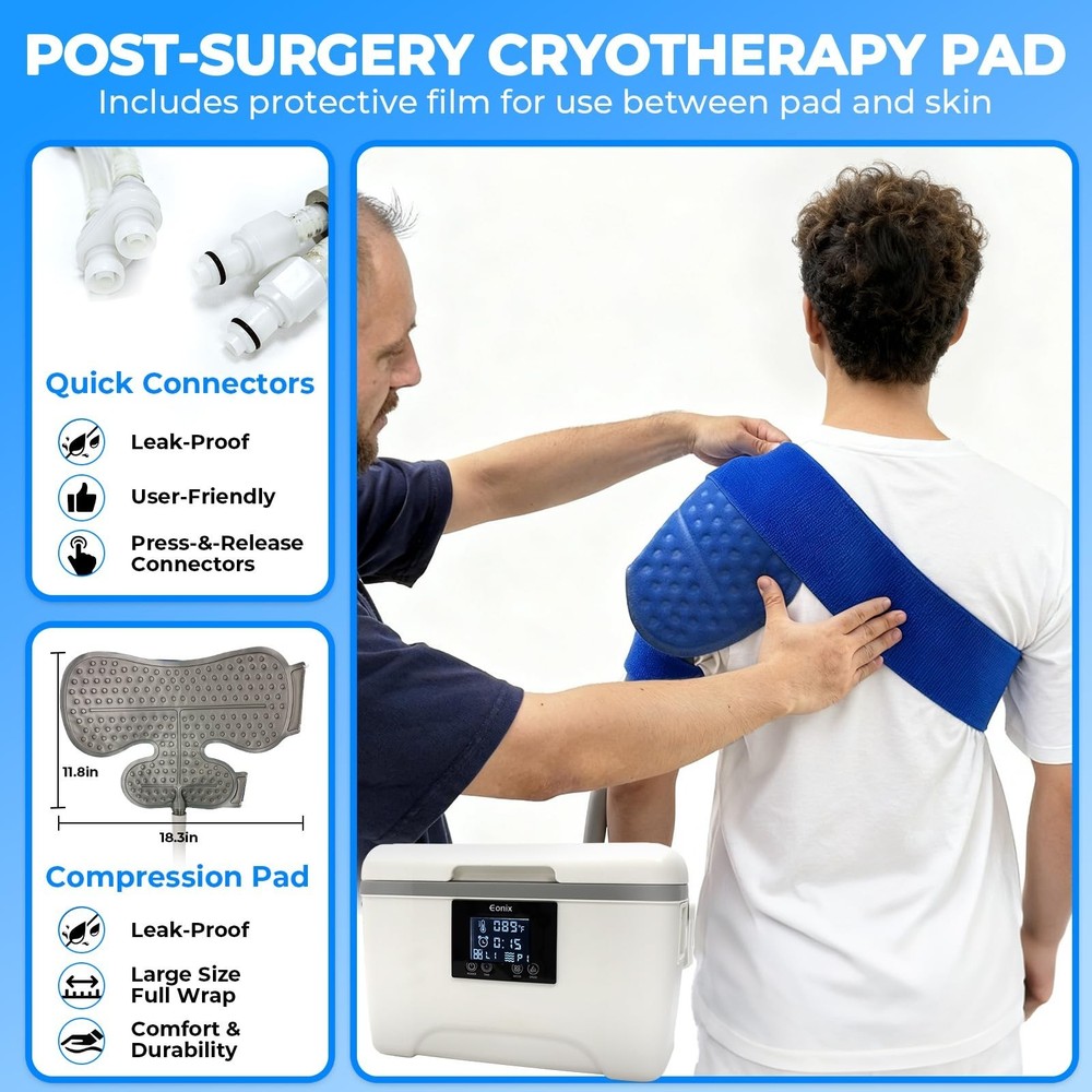 EONIX Cold Therapy Machine with Programmable Timer,Compact and Portable Ice M...