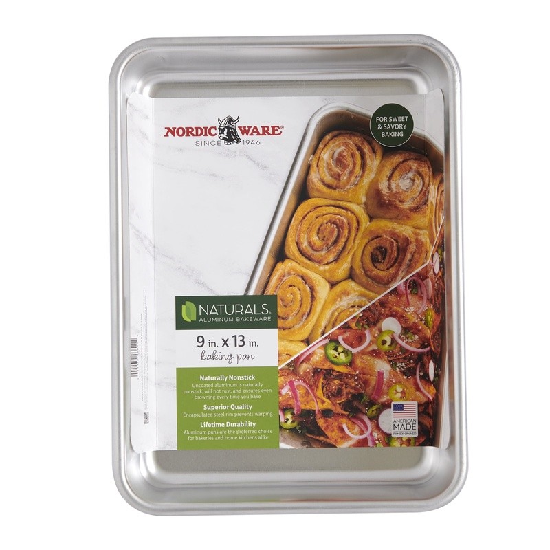 Aluminum Baking Pan 9x13 Rectangular Non-Stick High Wall Kitchen Bakeware New