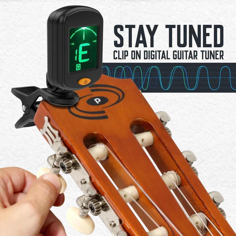 Pyle 36'' 6-String Classical Guitar w/ Digital Tuner & Accessory Kit