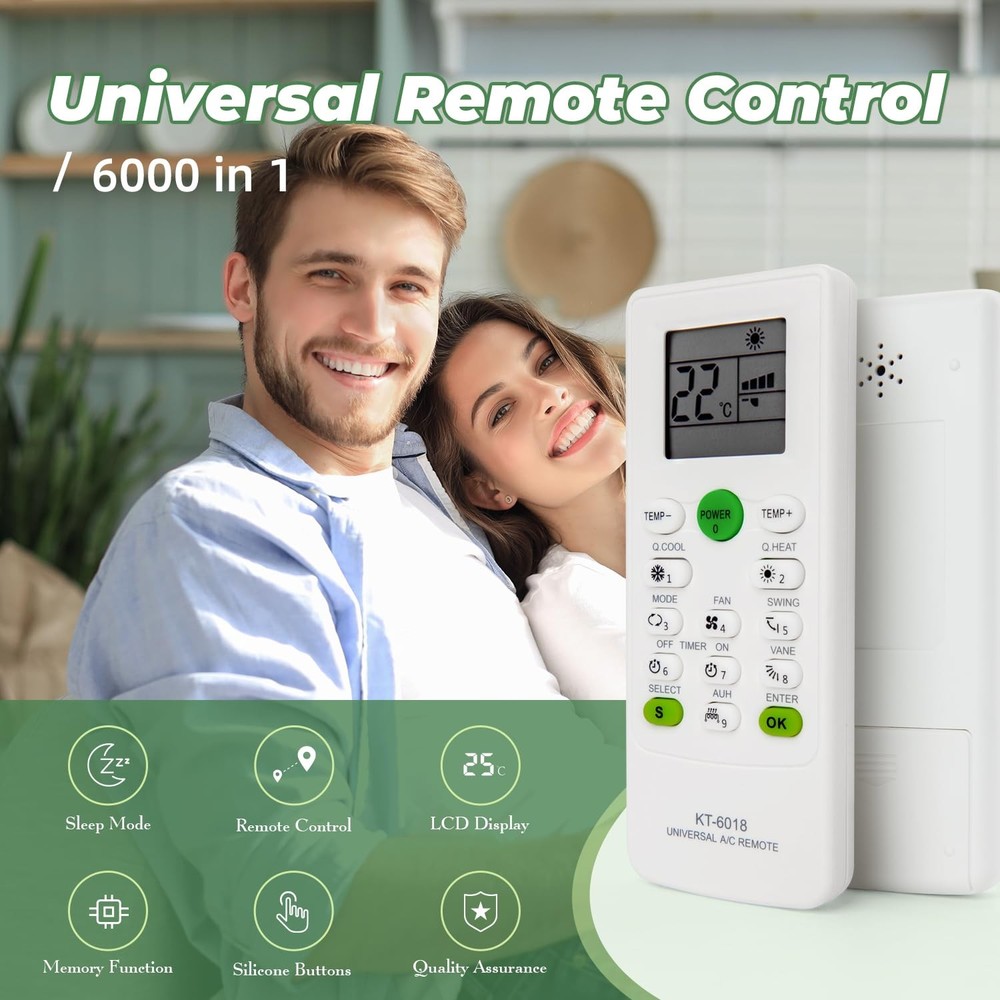 Universal AC Remote Control - 6000 in 1 LCD A/Conditioning Controller for Mul...