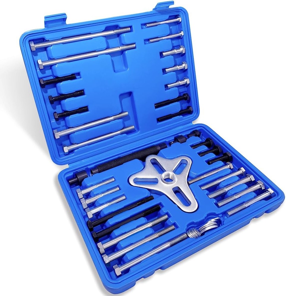 Thorstone 46pcs Harmonic Balancer Puller Set, Steering Wheel Flywheel Crankshaft