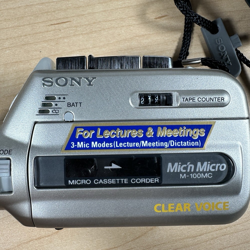Sony Mic'n Micro Micro Cassette Corder M-100MC Full Package
