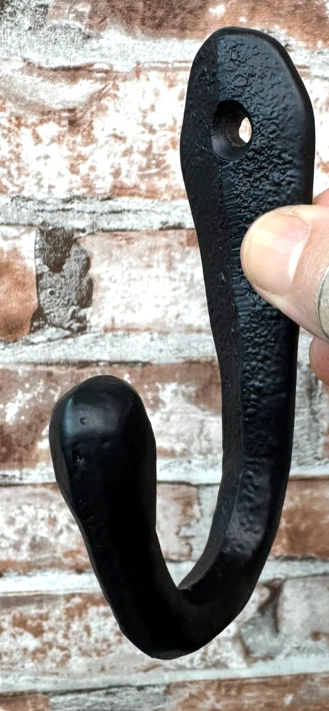 Rustic Coat Hook Solid Core Cast Iron Wall Mount Hat Towel Dog Leash Key Cap Hat