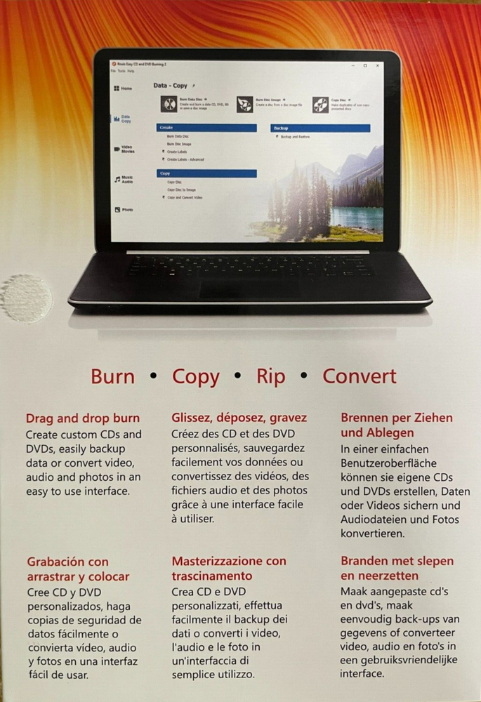 Roxio Easy CD & DVD Burning 2 - Disc Burner & Video Capture Software Brand New 