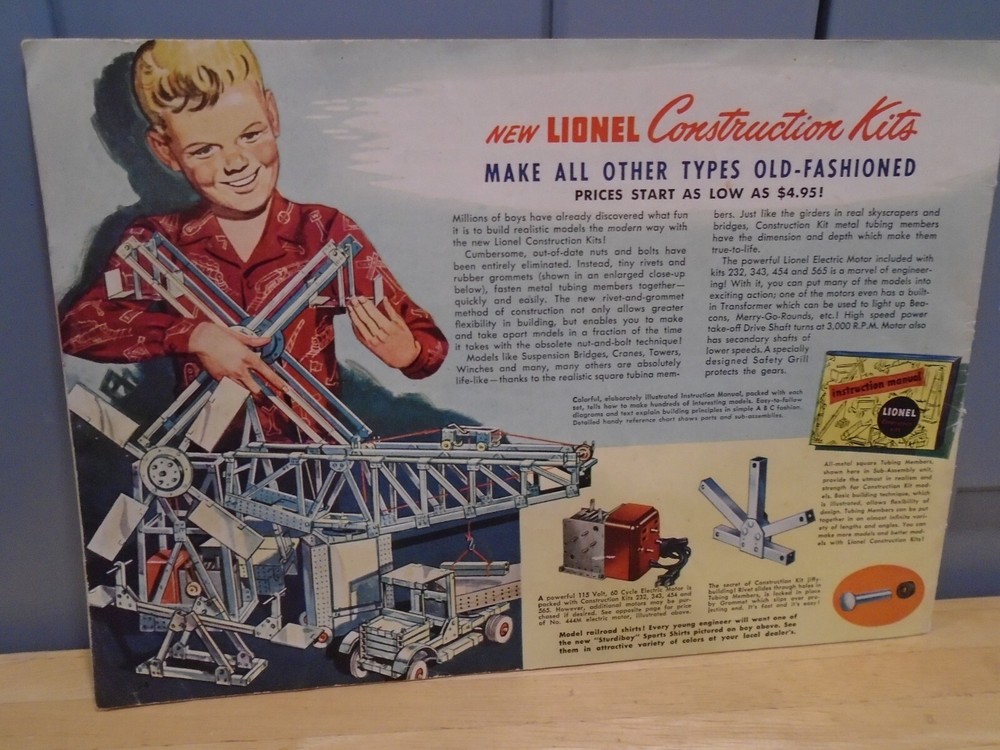 ORIGINAL 1948 LIONEL CATALOG MISSING FRONT AND BACK COVERS