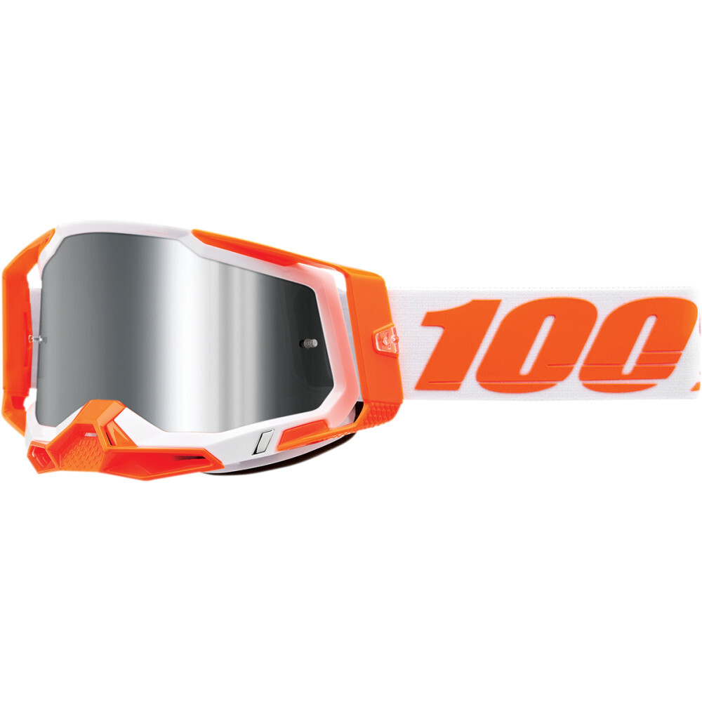 100% Racecraft 2 Goggles - Orange - Silver Flash Mirror
