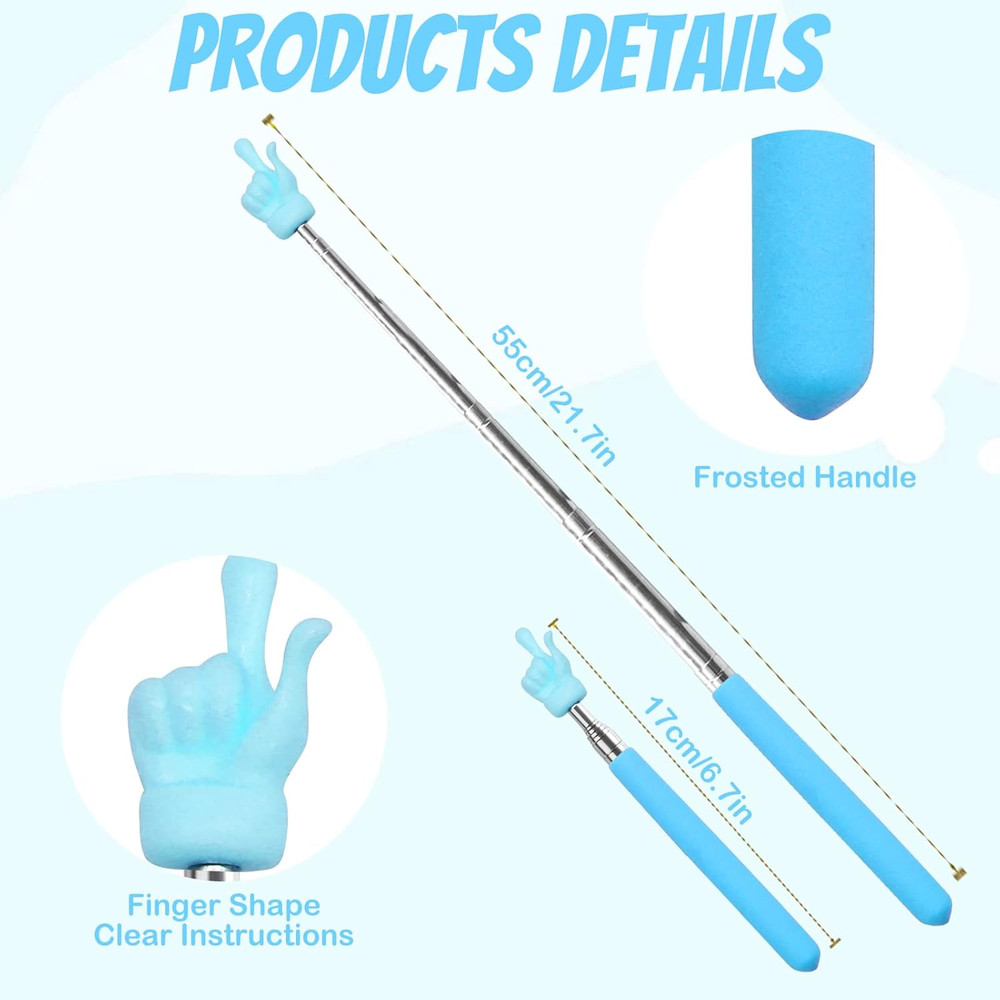 3 Pcs Telescopic Teachers Pointer, Extendable Hand Pointer Finger Pointer Sti...