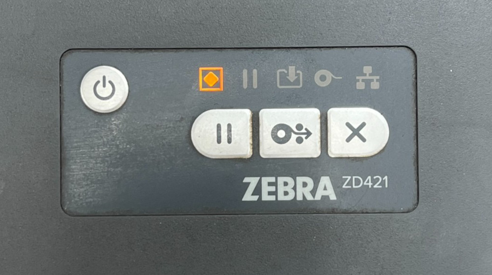 ZEBRA ZD421 PRINTER W/POWER SUPPLY PRINT WIDTH 4"